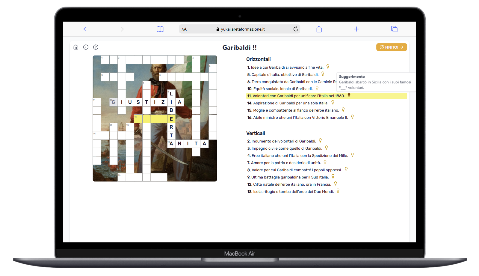 Cruciverba su laptop